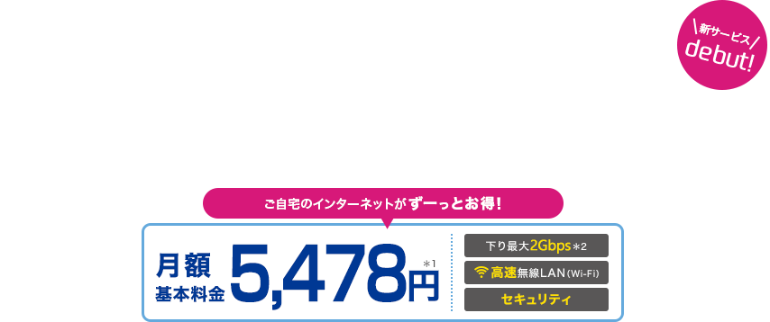 どうせ使うんだったら、良いものを選びたい。Swift 光 月額基本料金5,478円